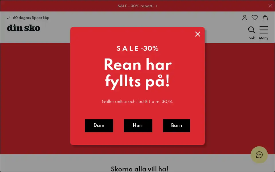 Screenshot of feetfirst.se