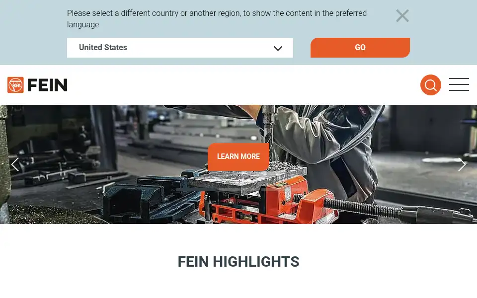 Screenshot of fein-uk.co.uk