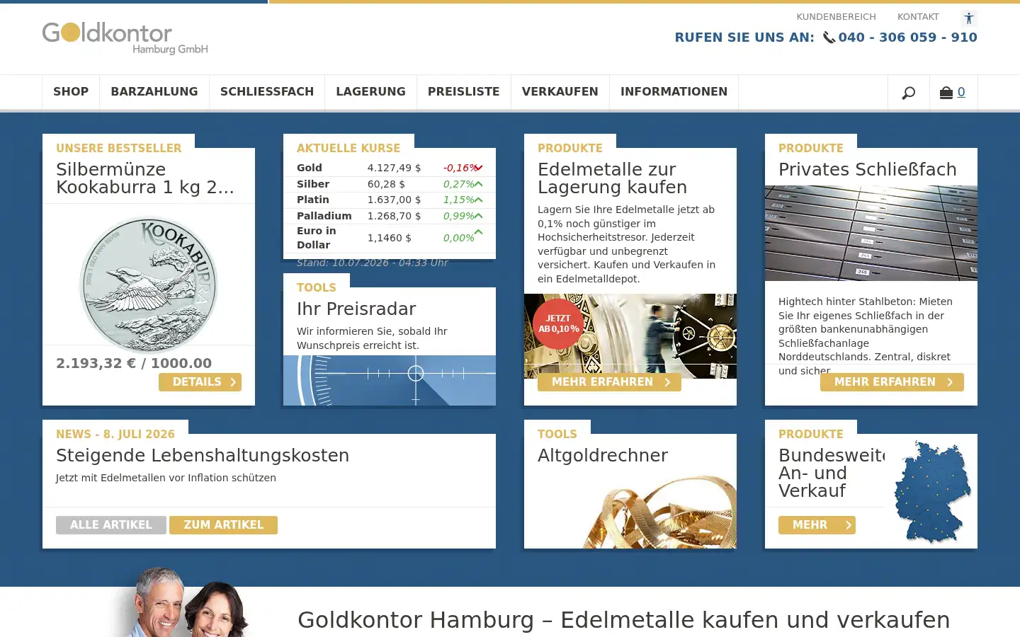 Screenshot of feingoldhandel.de