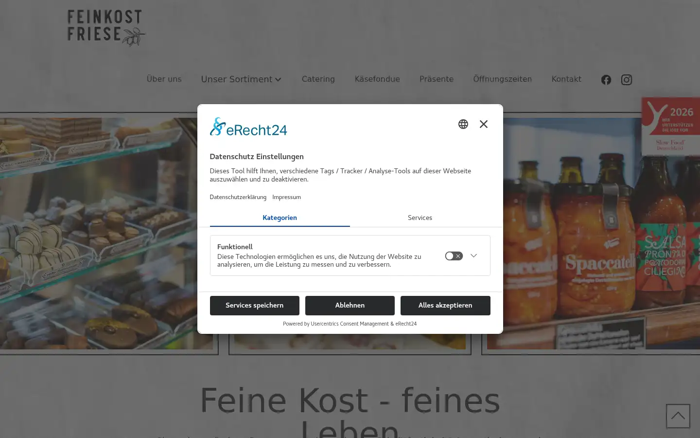Screenshot of feinkost-friese.de