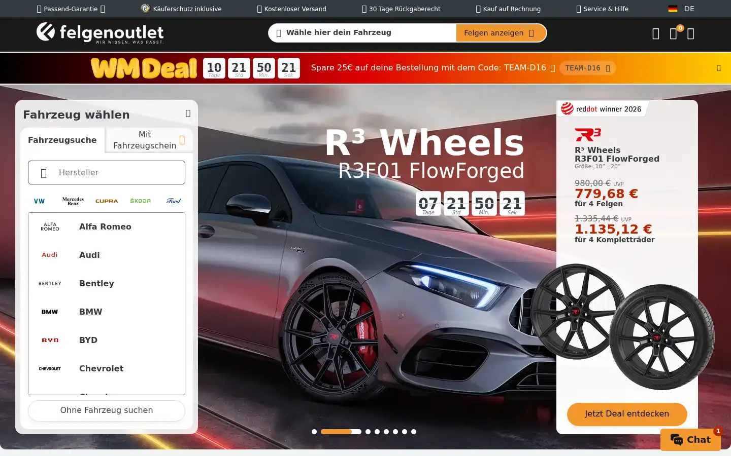 Screenshot of felgenoutlet.de