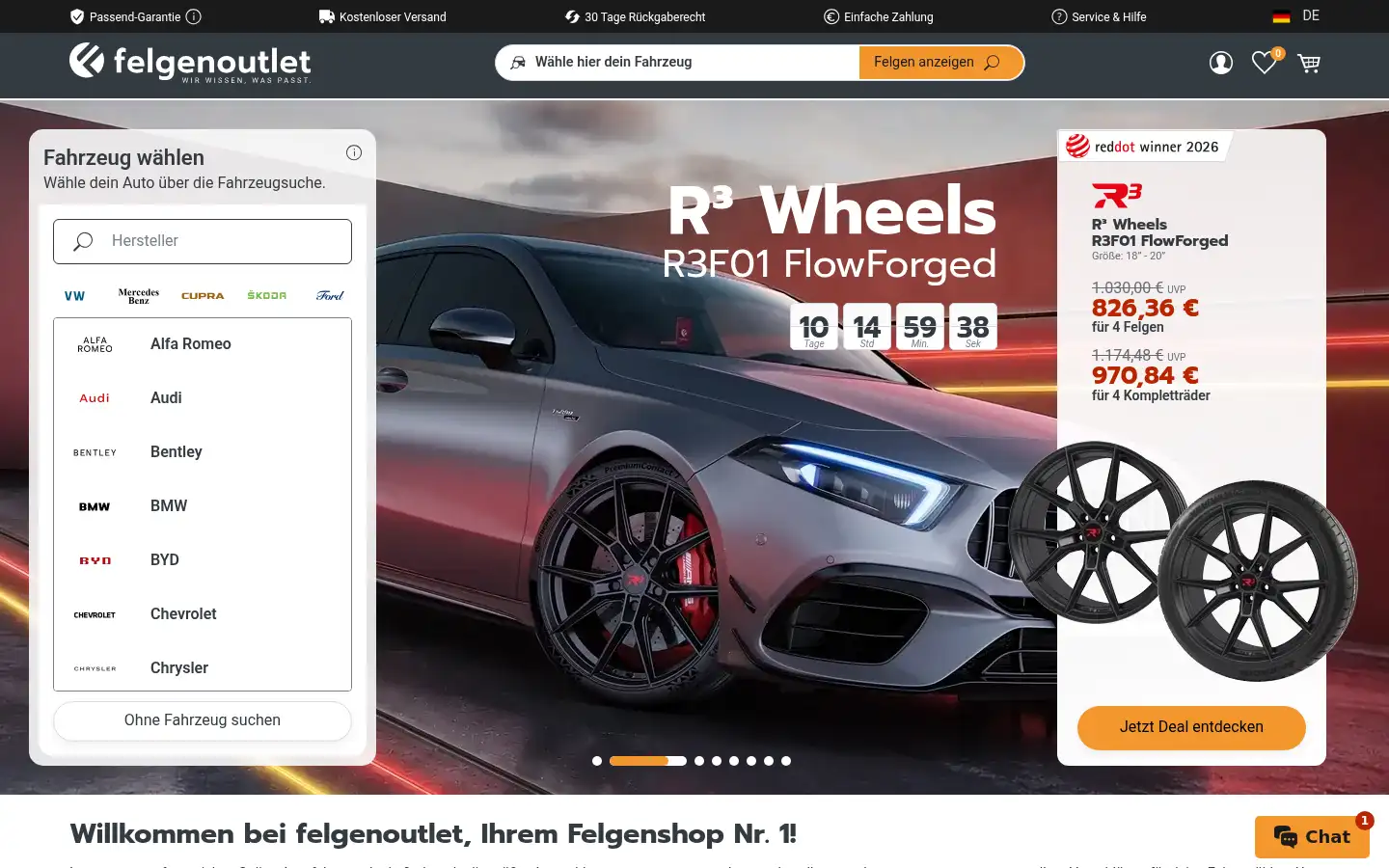 Screenshot of felgenoutlet.lu
