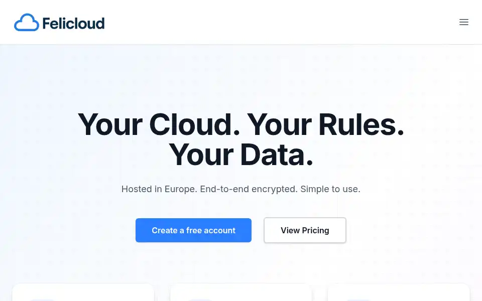 Screenshot of felicloud.com