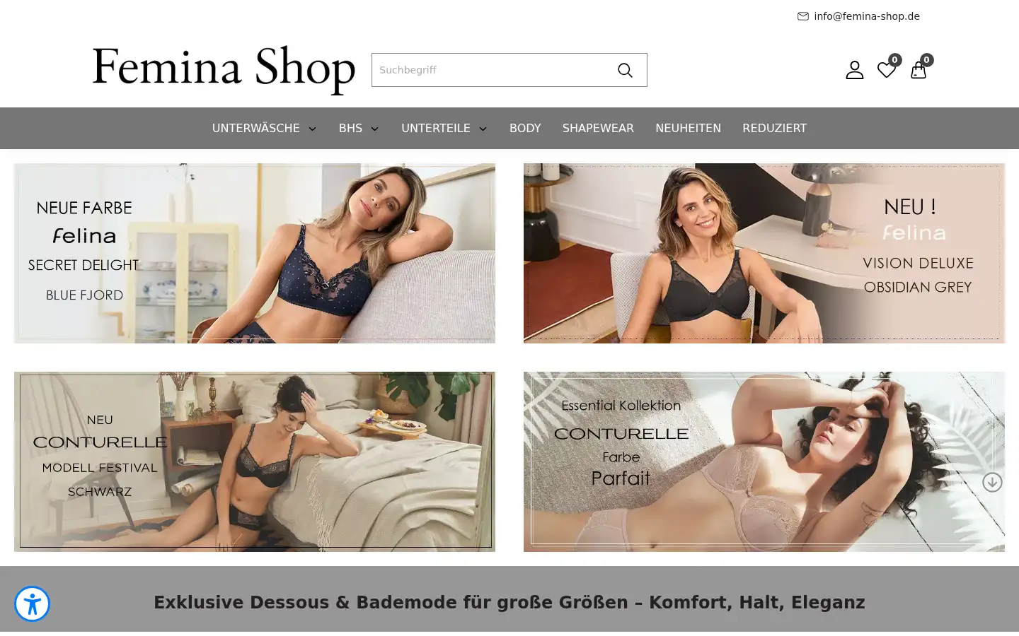 Screenshot of felinashop.de