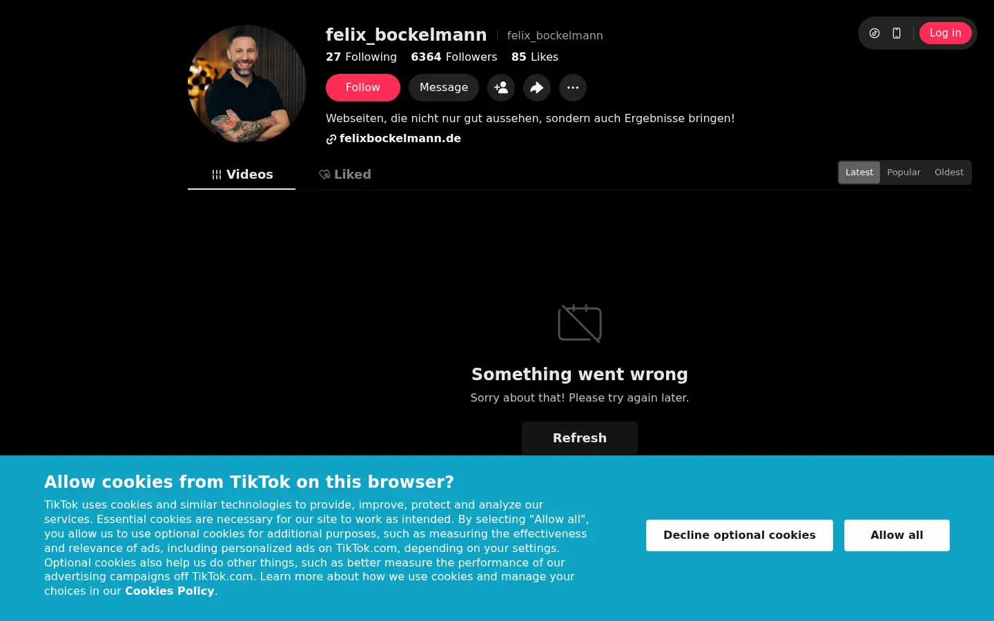 Screenshot of felixbockelmann.de