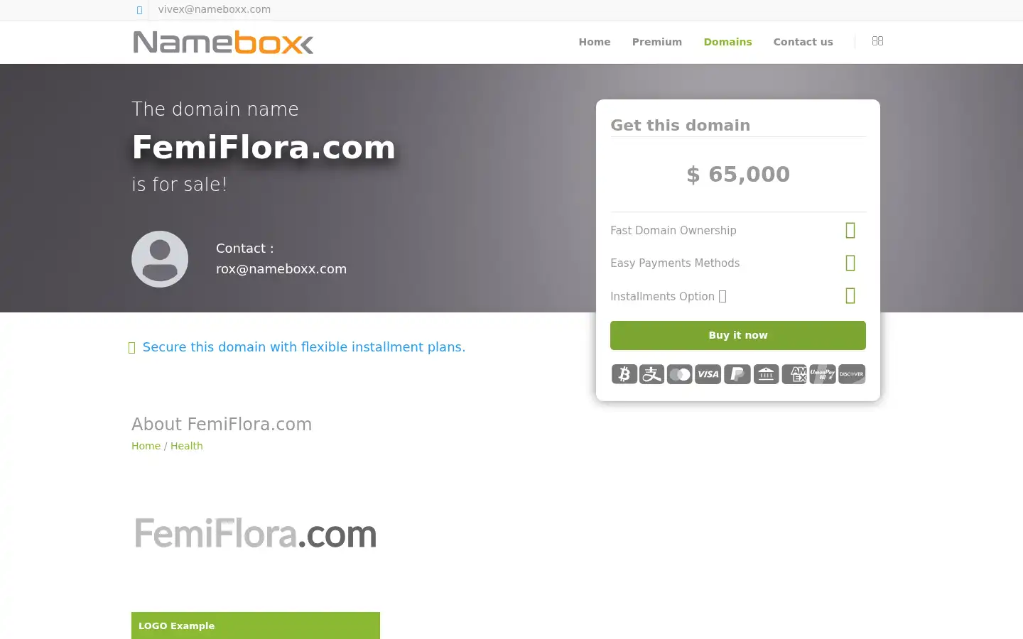 Screenshot of femiflora.com