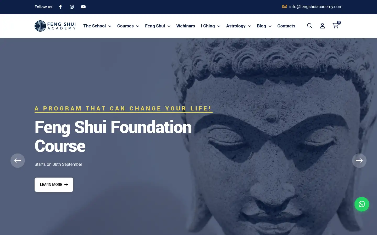 Screenshot of fengshuiacademy.com