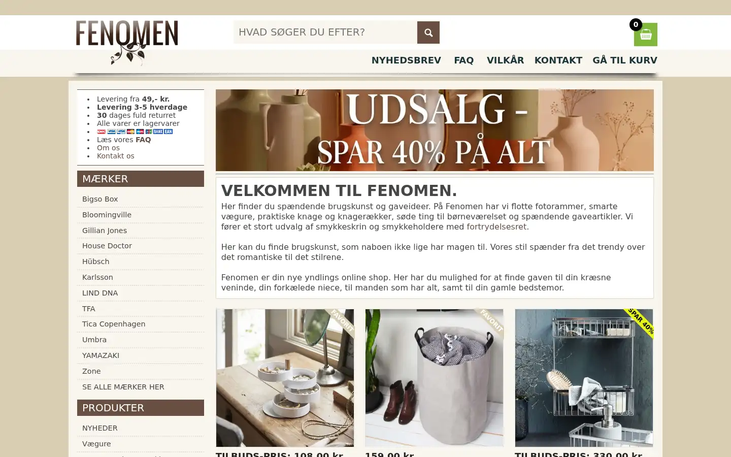 Screenshot of fenomen.dk