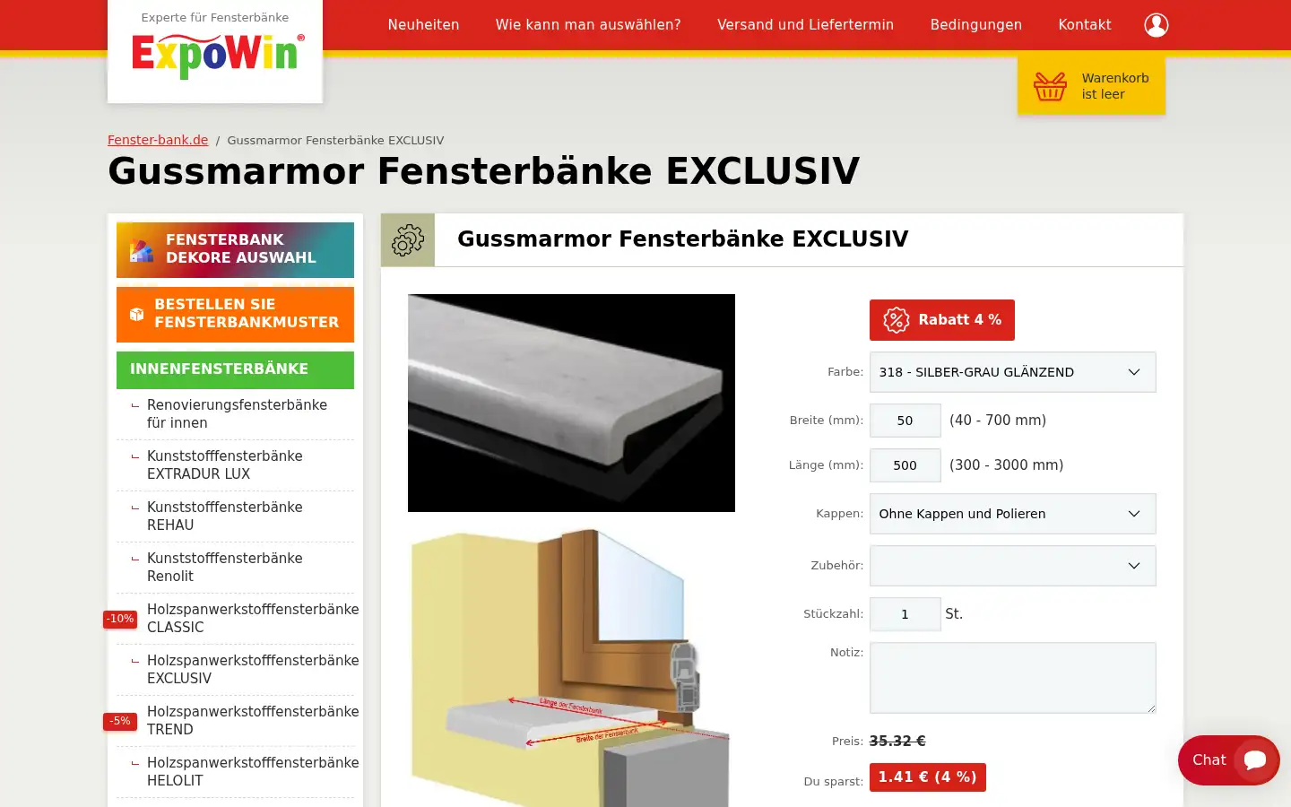 Screenshot of fenster-bank.de