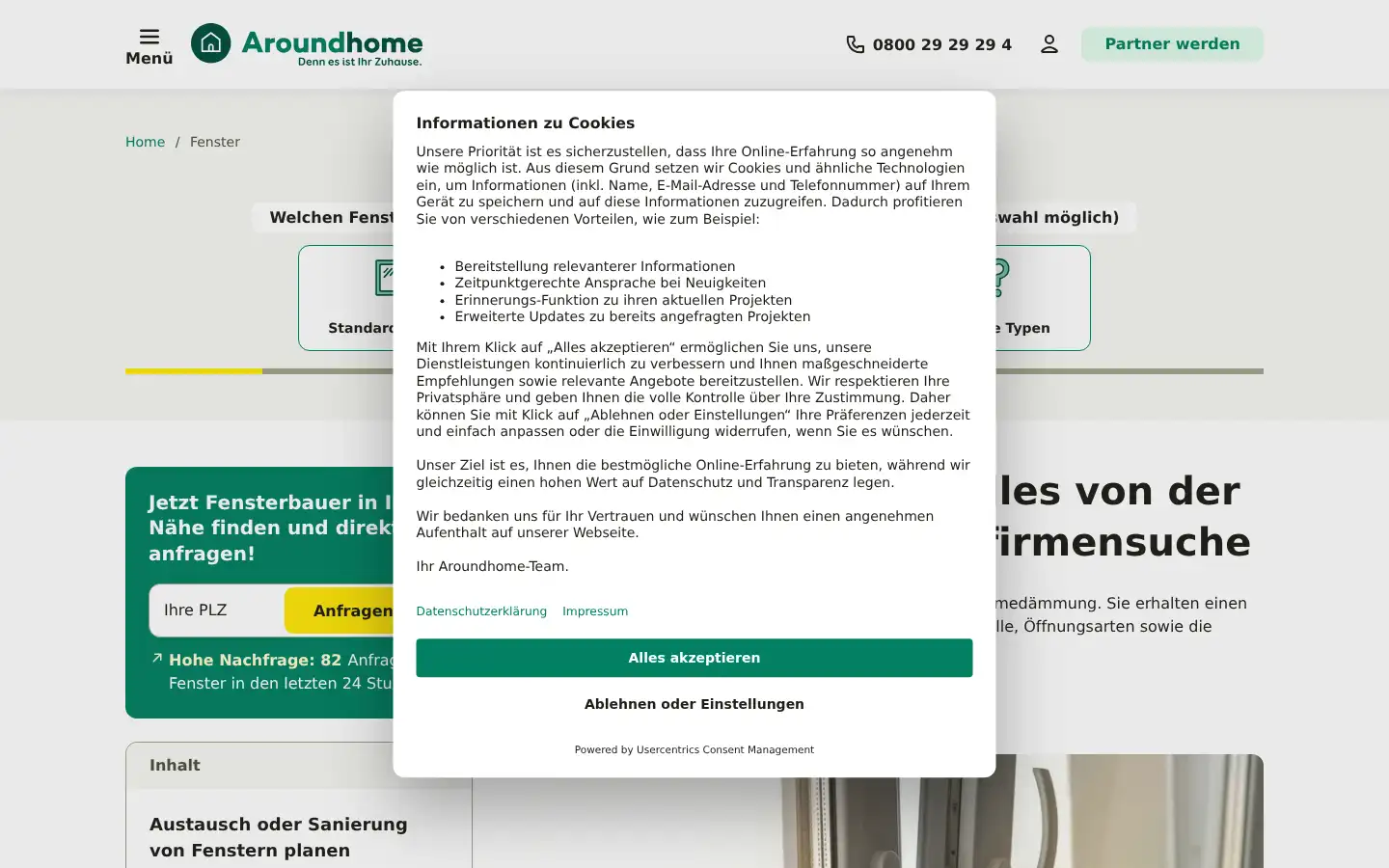 Screenshot of fenster-magazin.de
