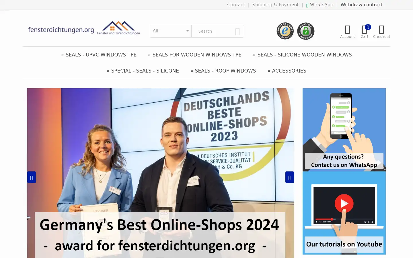 Screenshot of fensterdichtungen.org