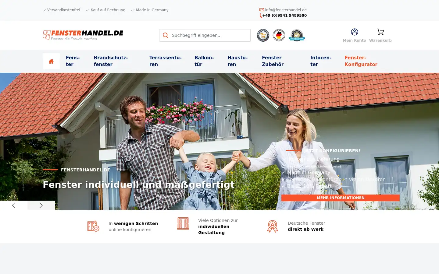 Screenshot of fensterhandel.de