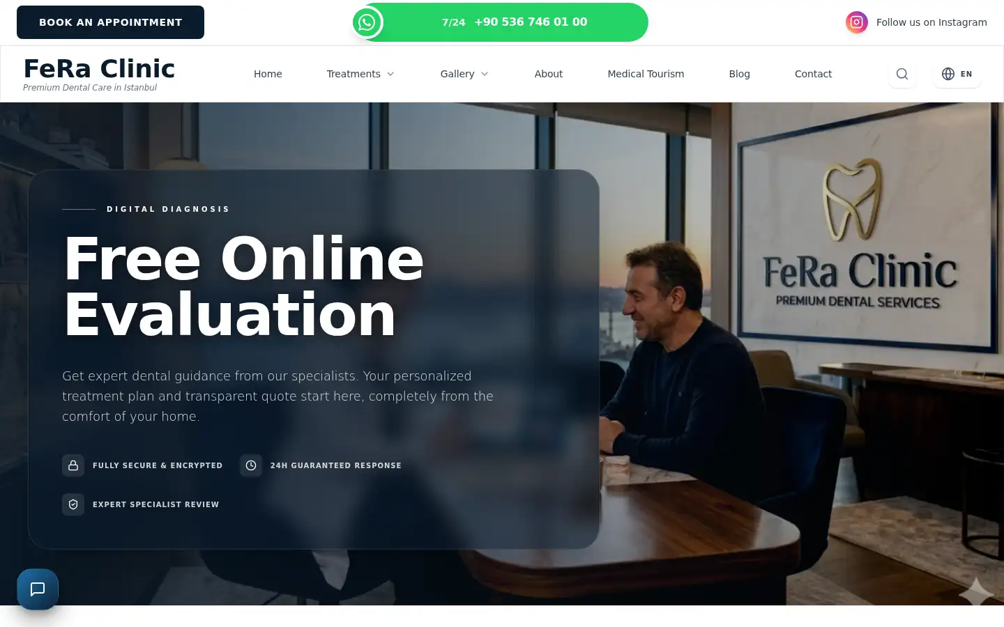 Screenshot of feraclinic.com