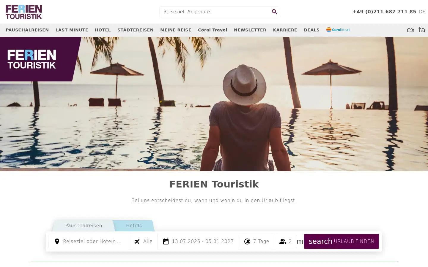 Screenshot of ferien-touristik.de
