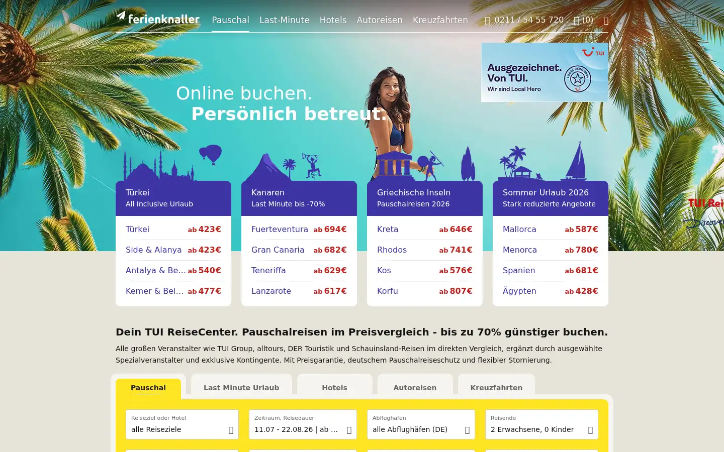 Screenshot of ferienknaller.de