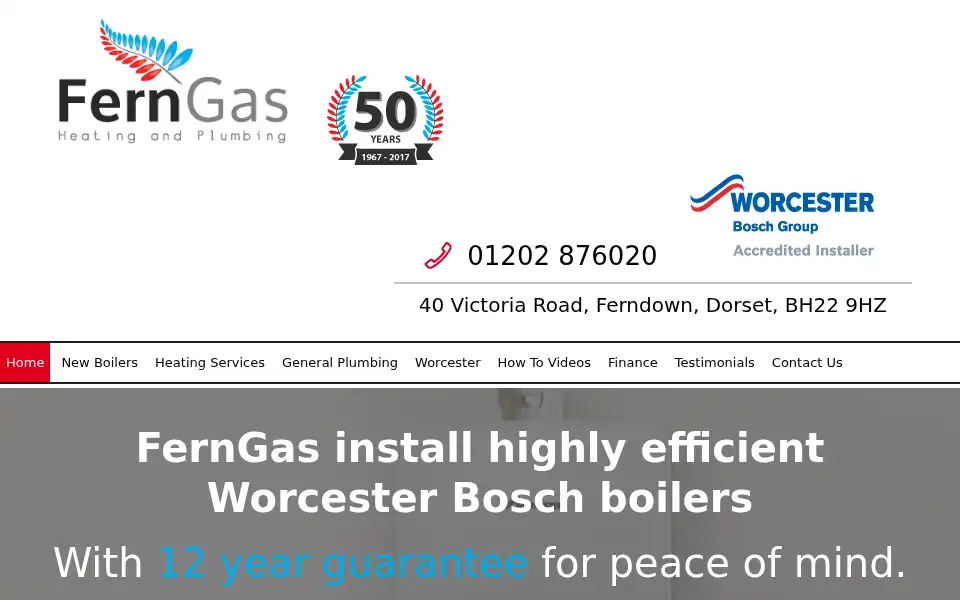 Screenshot of ferngas.co.uk