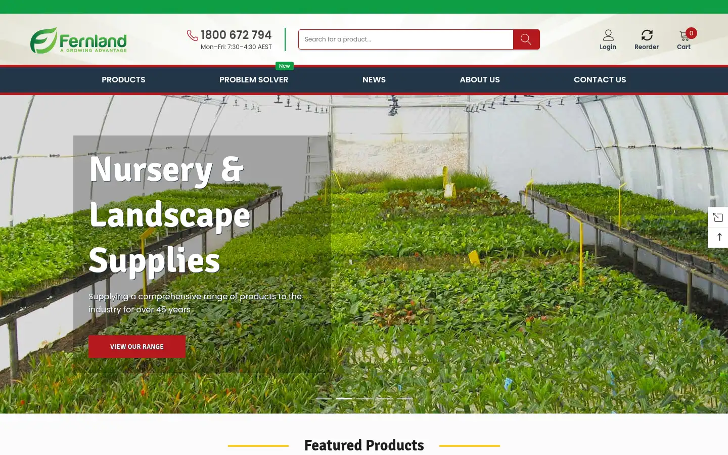 Screenshot of fernland.com.au