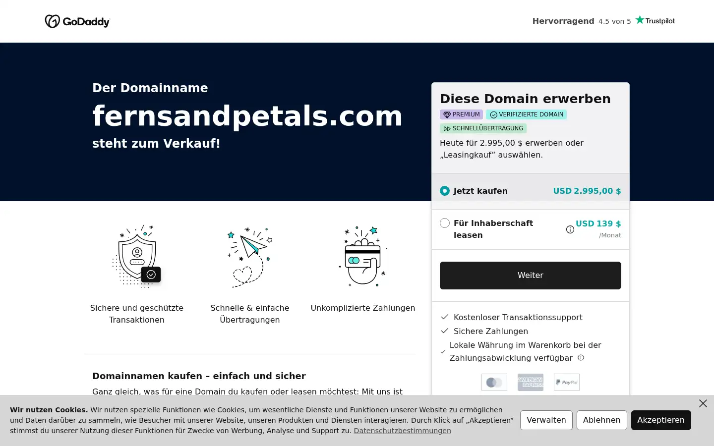 Screenshot of fernsandpetals.com
