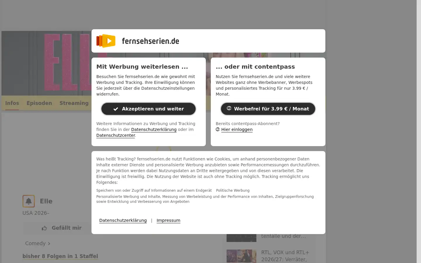 Screenshot of fernsehserien.de