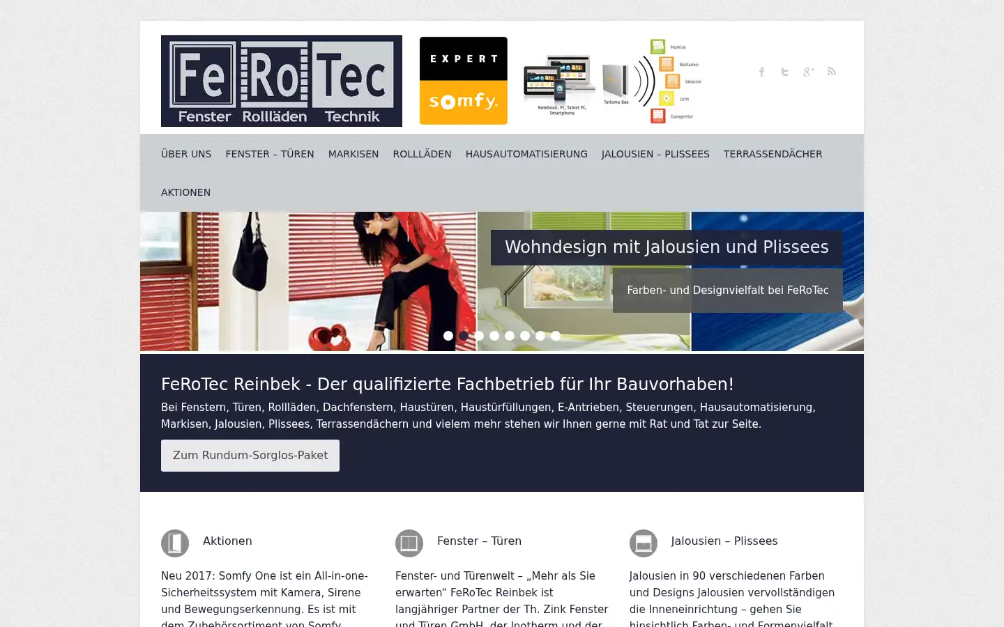 Screenshot of ferotec-reinbek.de