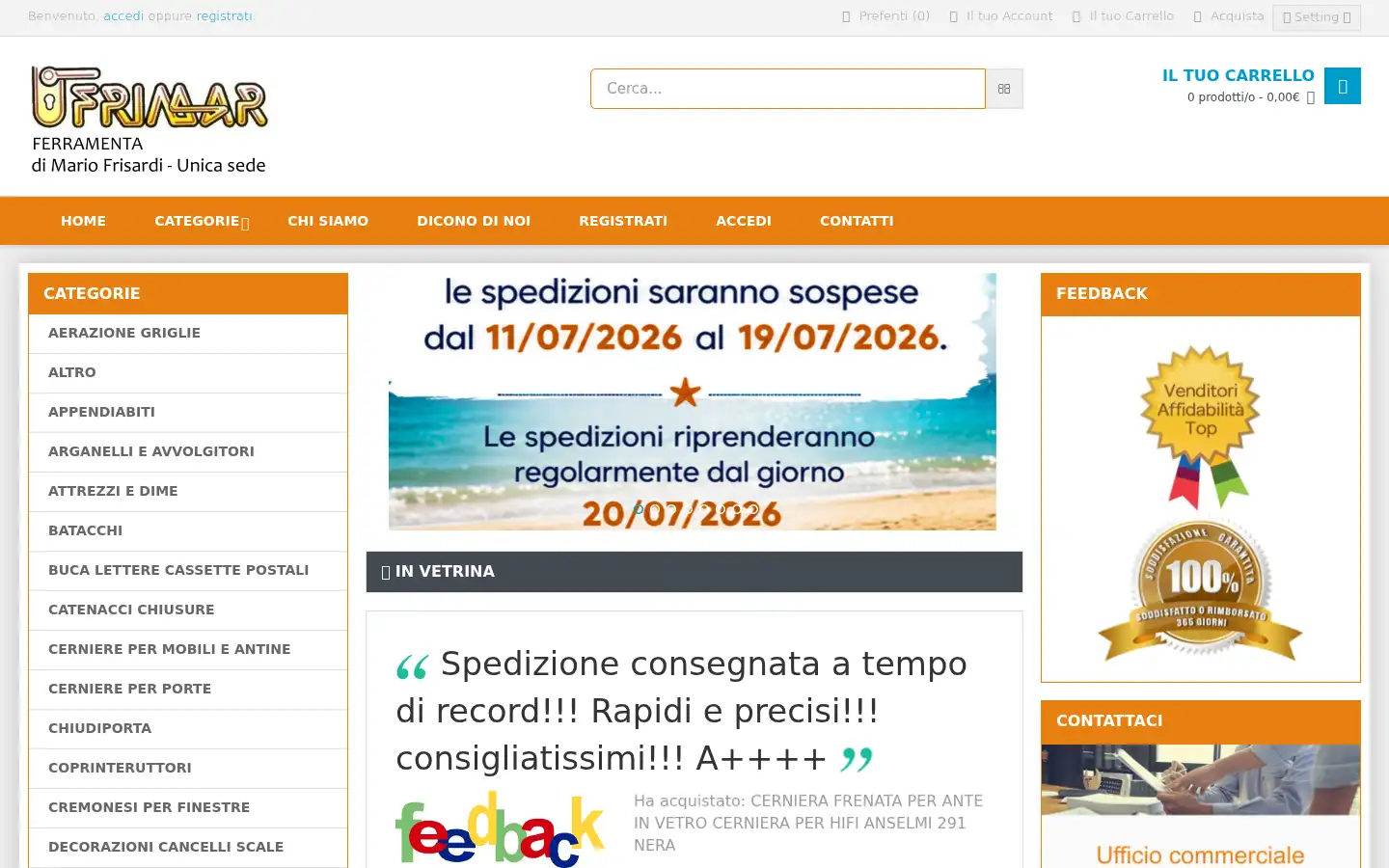Screenshot of ferramentafrimar.it