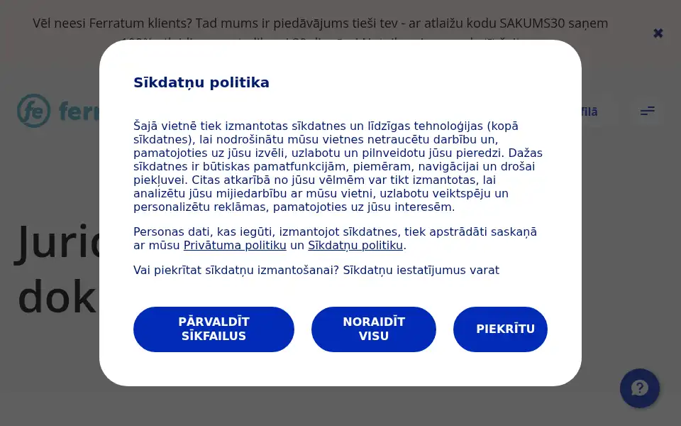 Screenshot of ferratum.lv