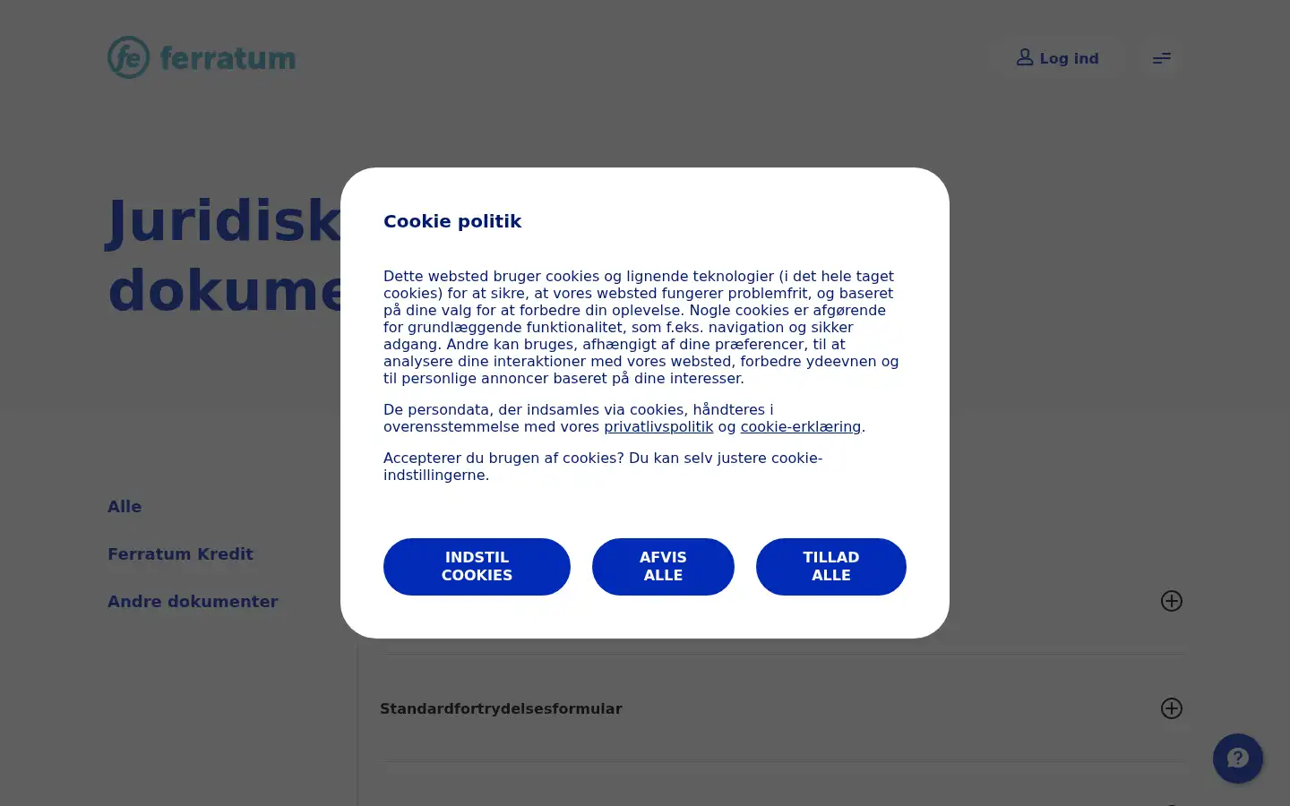 Screenshot of ferratumbank.dk