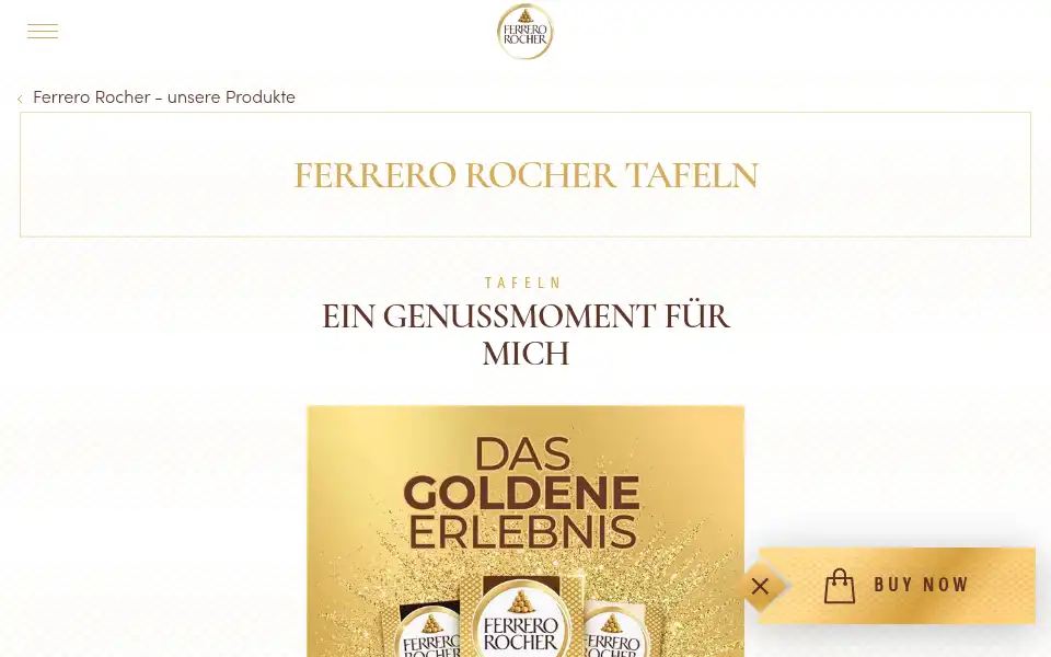 Screenshot of ferrerorocher.com