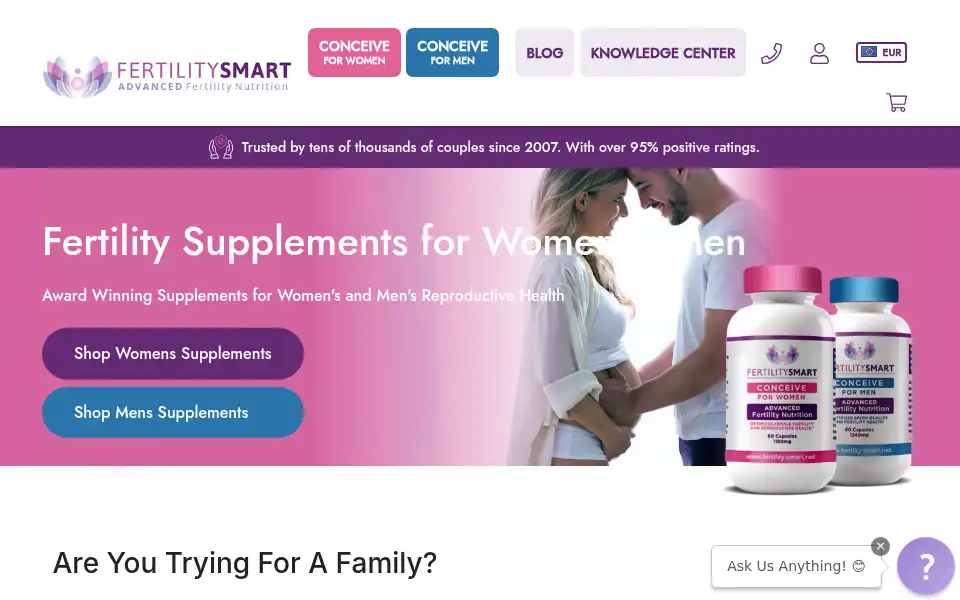 Screenshot of fertility-smart.net