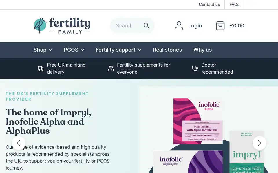Screenshot of fertilityfamily.co.uk