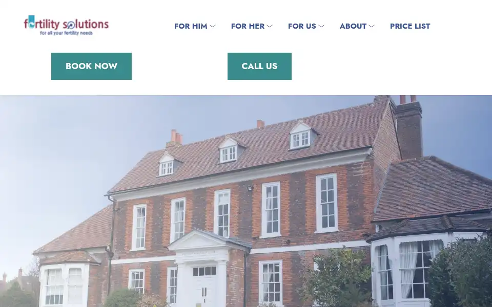 Screenshot of fertilitysolutions.co.uk