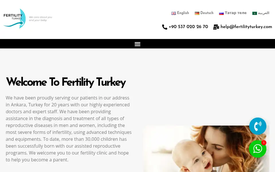 Screenshot of fertilityturkey.com