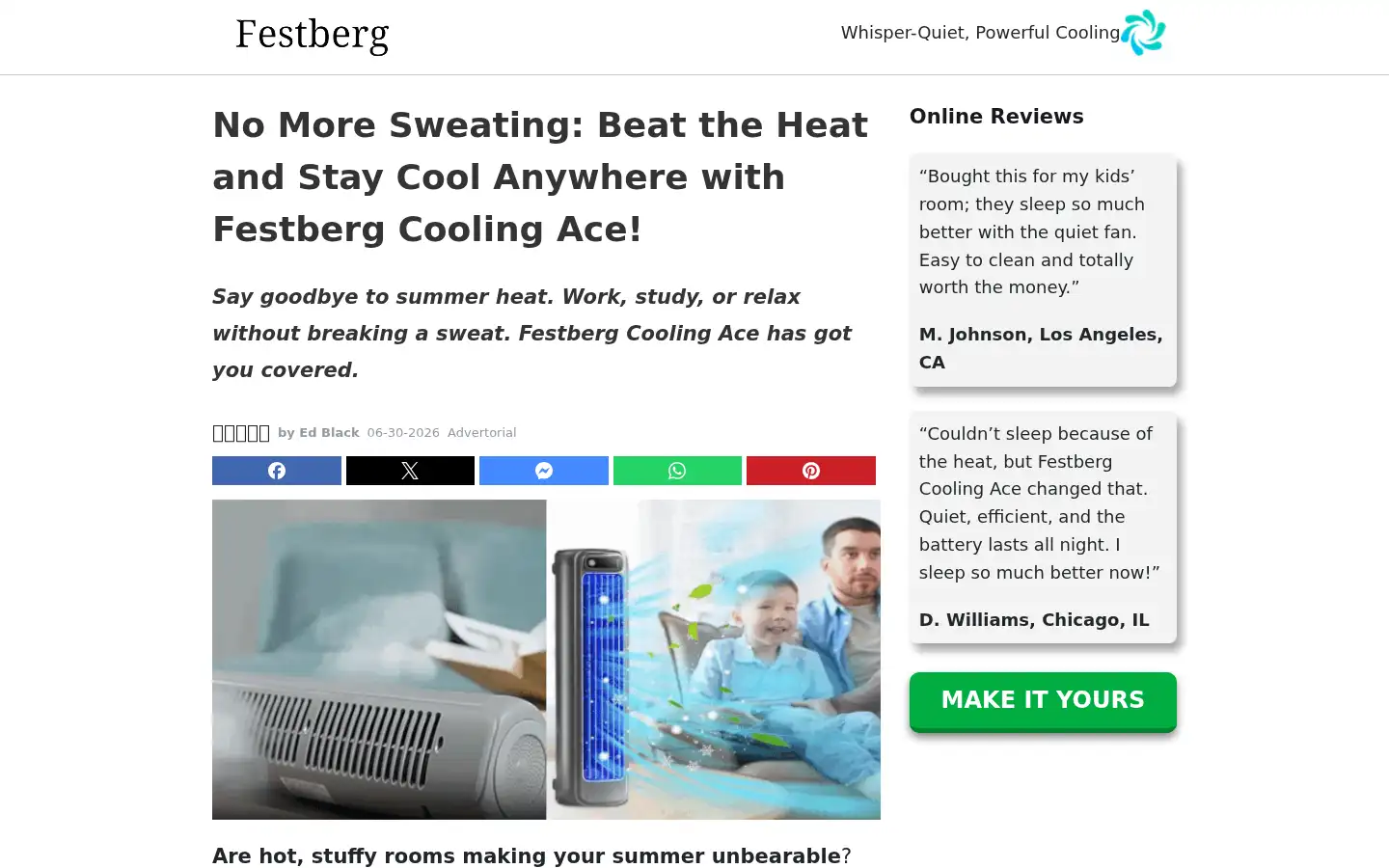 Screenshot of festbergcooling.com