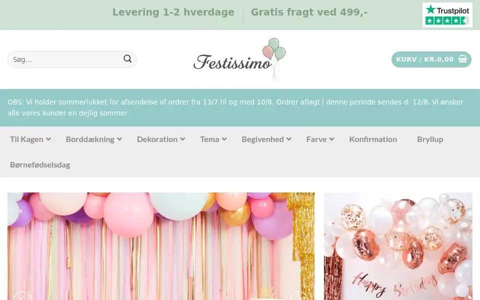 Screenshot of festissimo.dk