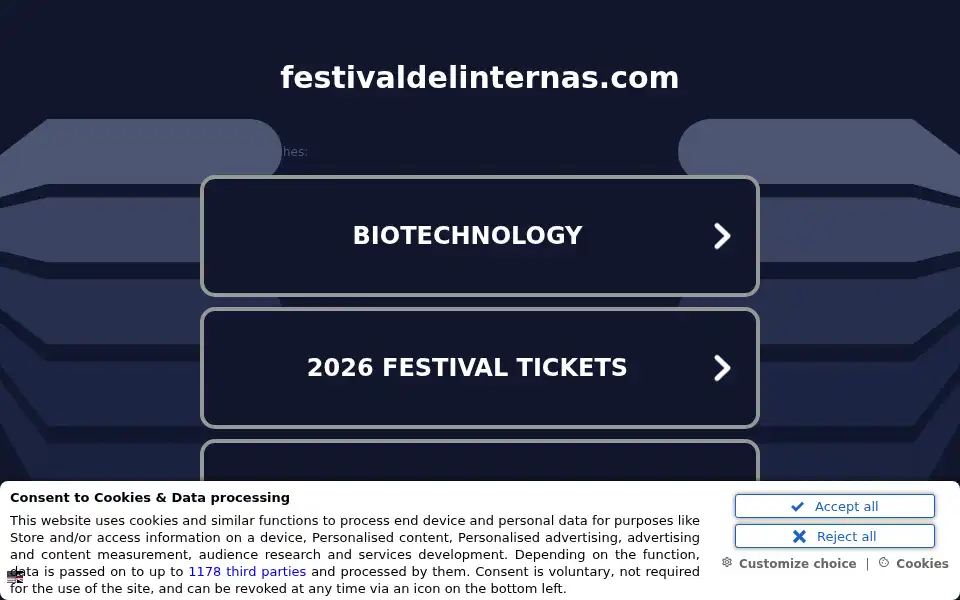 Screenshot of festivaldelinternas.com