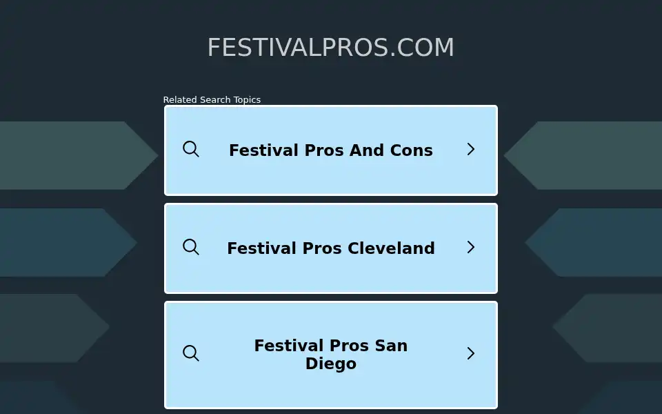 Screenshot of festivalpros.com