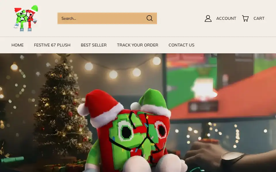 Screenshot of festive67plush.com