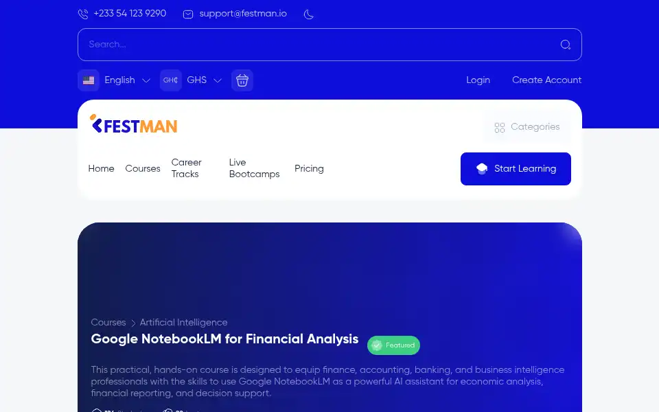 Screenshot of festman.io