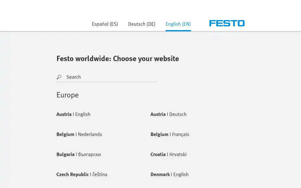 Screenshot of festo.com