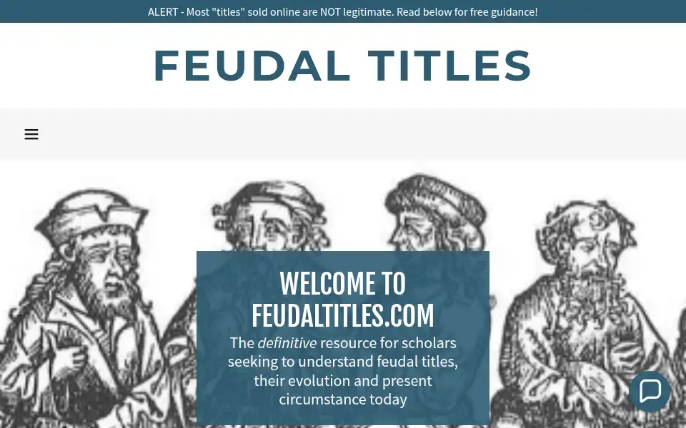 Screenshot of feudaltitles.com