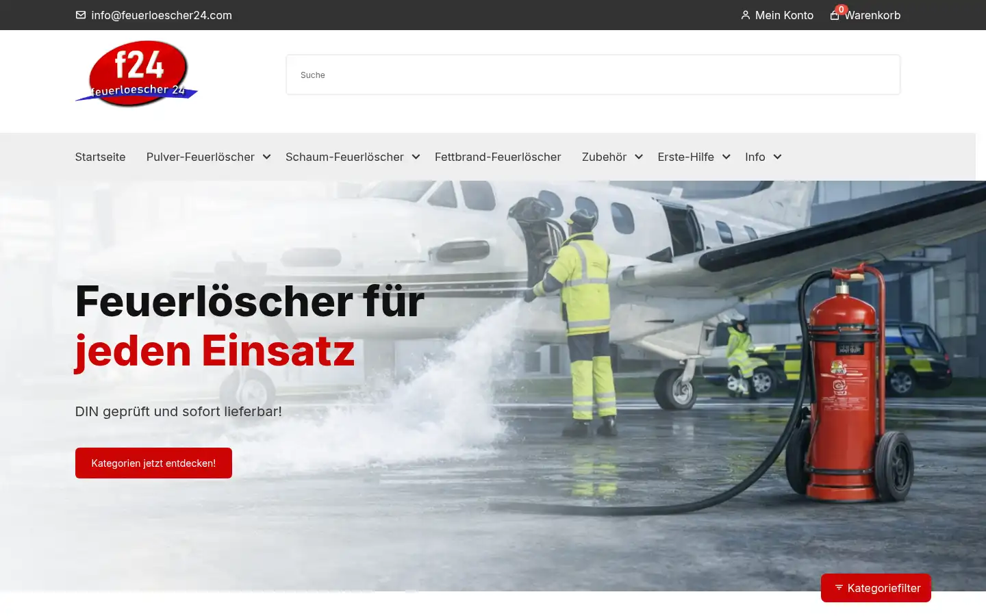 Screenshot of feuerloescher24.com