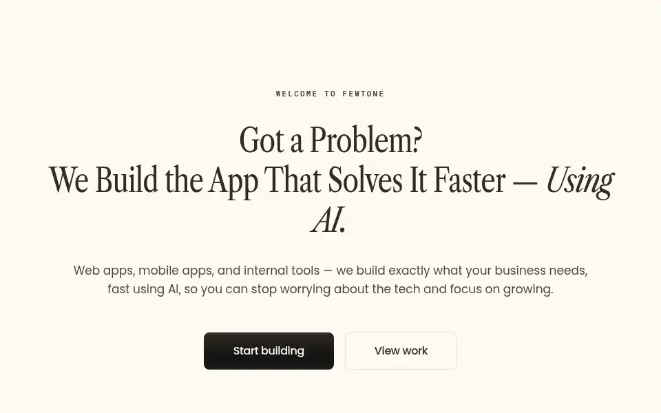 Screenshot of fewtone.com