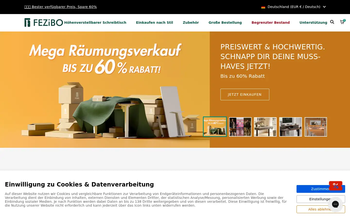 Screenshot of fezibo.de