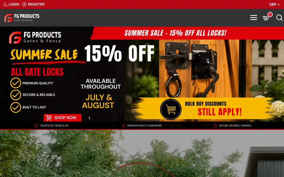 Screenshot of fgproducts.co.uk