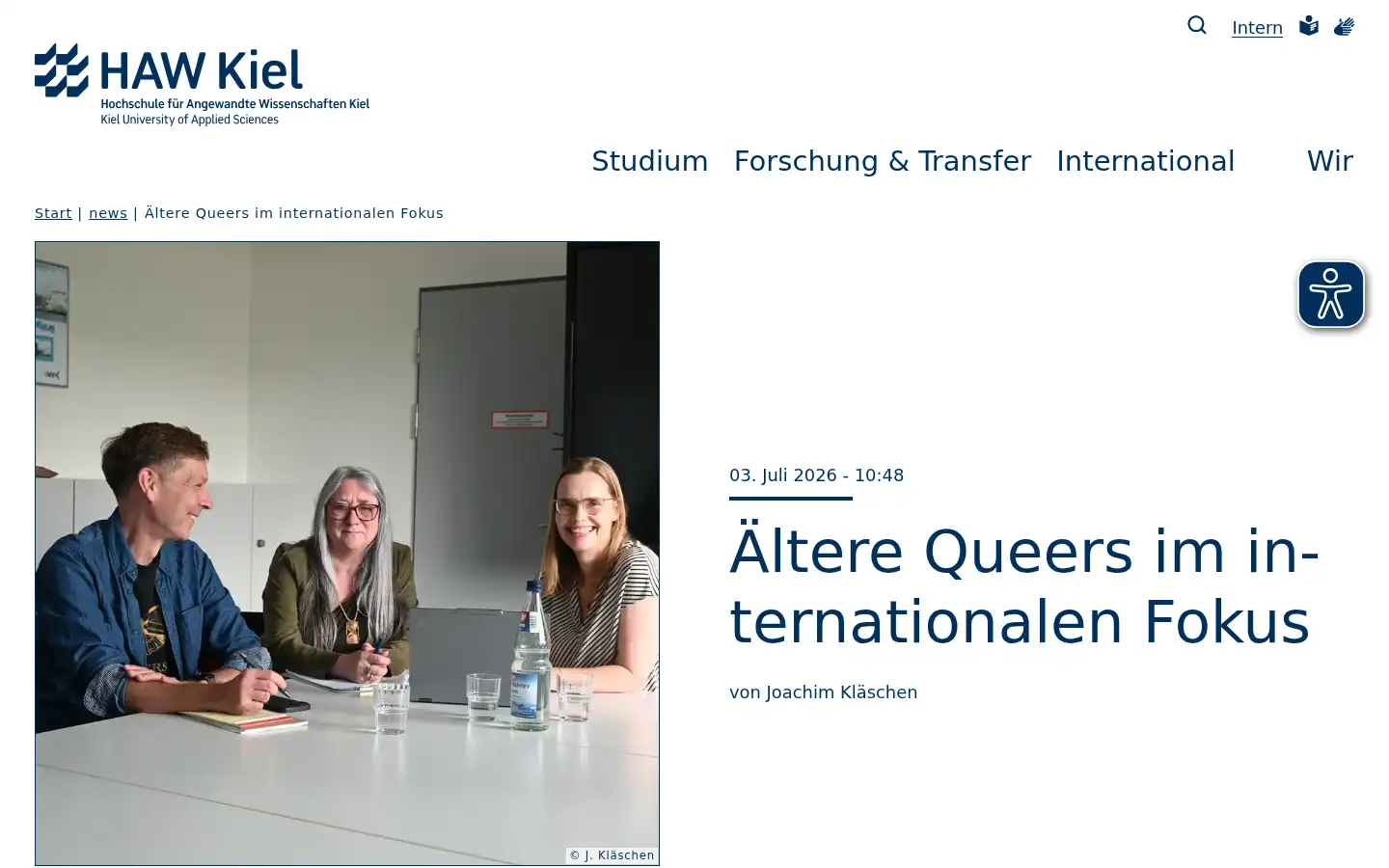 Screenshot of fh-kiel.de