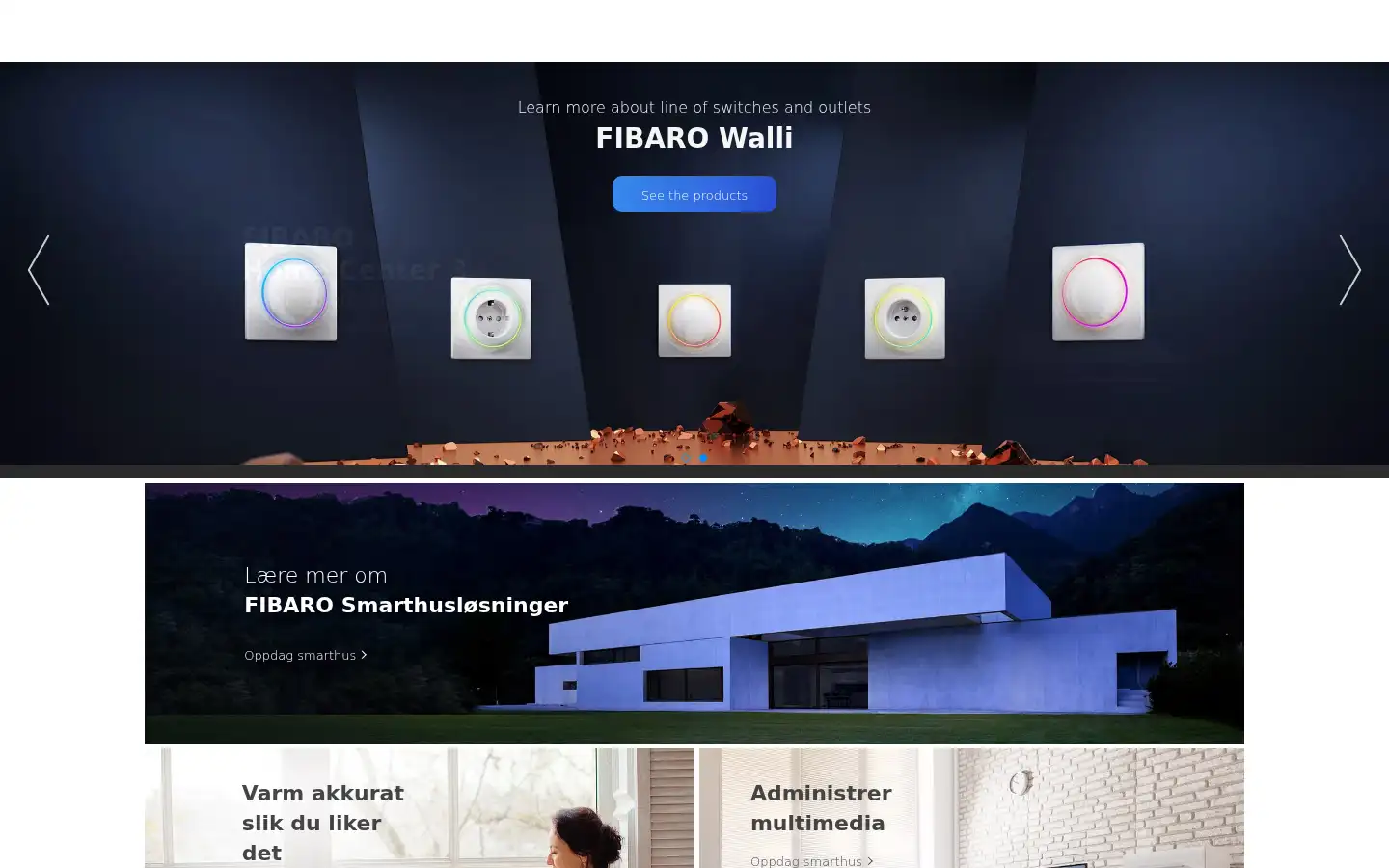 Screenshot of fibaro.com