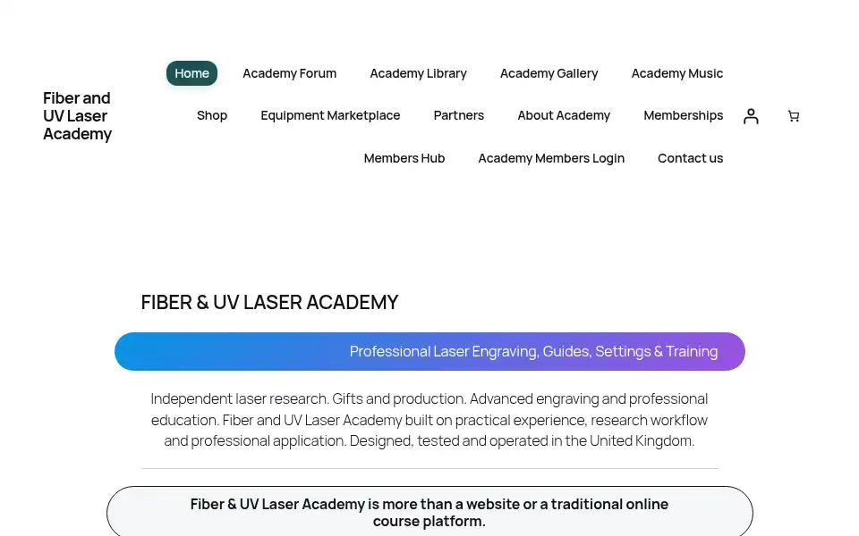 Screenshot of fiberanduvlaseracademy.co.uk