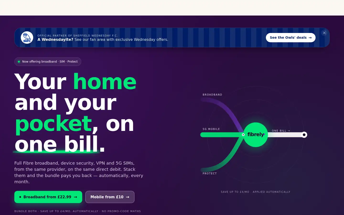 Screenshot of fibrely.co.uk