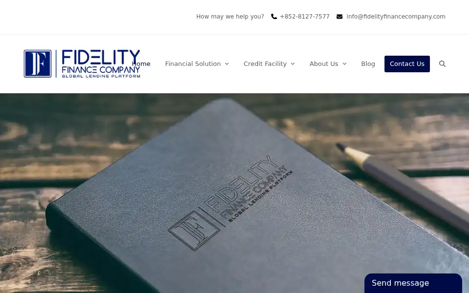 Screenshot of fidelityfinancecompany.com