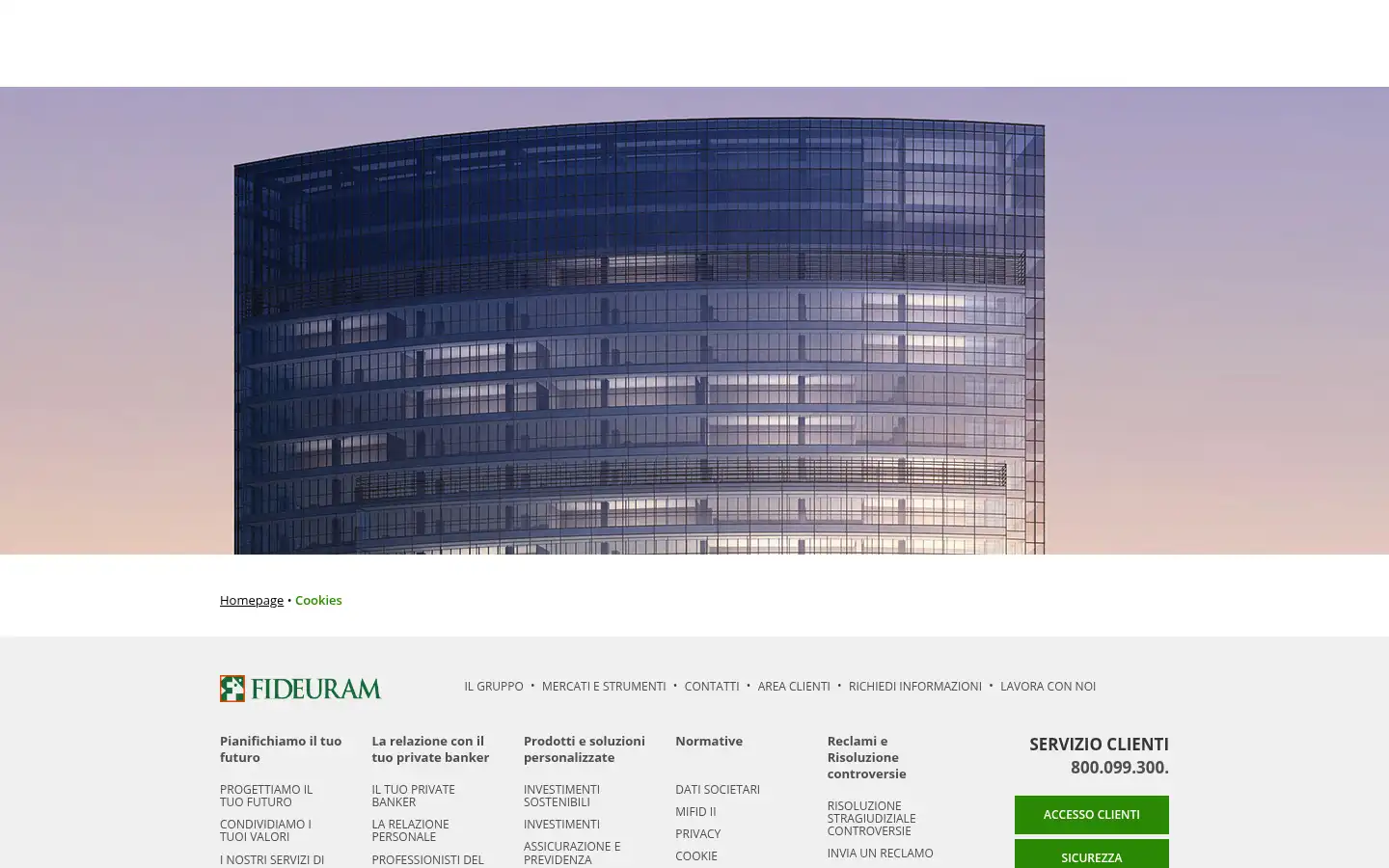 Screenshot of fideuram.it